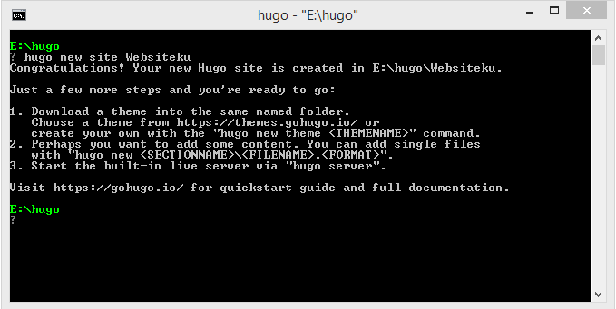 new site hugo